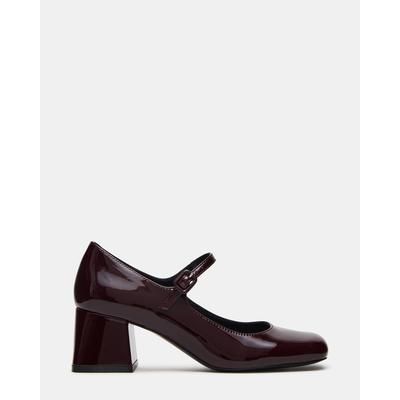 Steve Madden Women's Darcey Block Heel Loafers - Wine - Size 6.5 - Leather