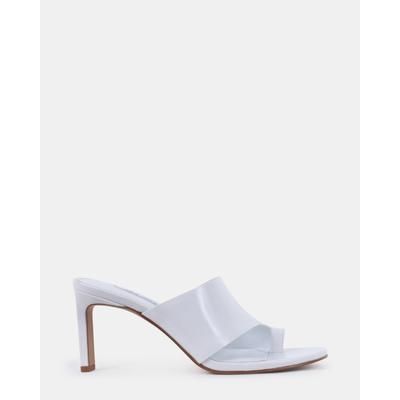 Steve Madden Women's Valentin Thong Heels - White - Size 9.5 - Leather