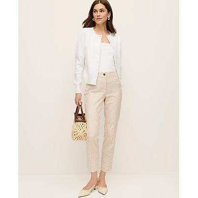 Ann Taylor The Cotton Crop Pant in Gingham