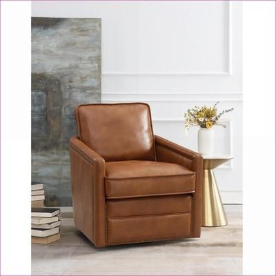 Watnature Walnut Brown Tan Brown 360-Degree Swivel Accent Chair for Adults Upholstered Accent Chair for Living Room Bedroom one_size | PV7RSGZYX39W