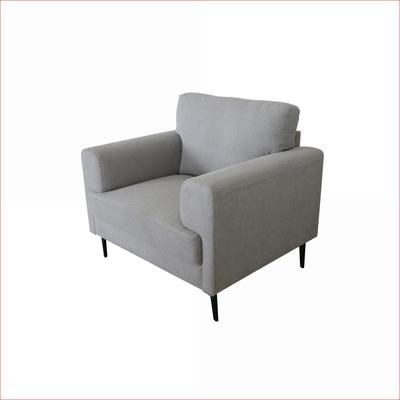 Watnature Light Gray Accent Chair with Matte Silver Metal Legs Upholstered Side Chair for Living Room Bedroom for Adults one_size | 4OADUFC58ZPQ