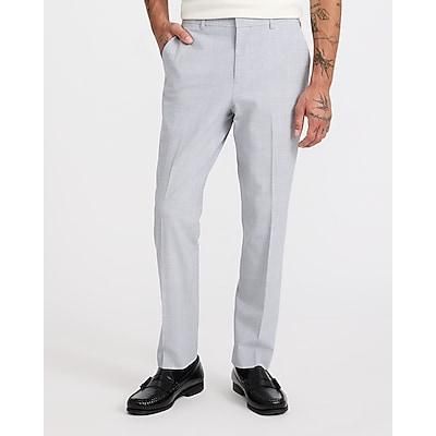 Express Men's Extra Slim Light Wool-Blend Washable Modern Tech Suit Pants in Gray W31 L32