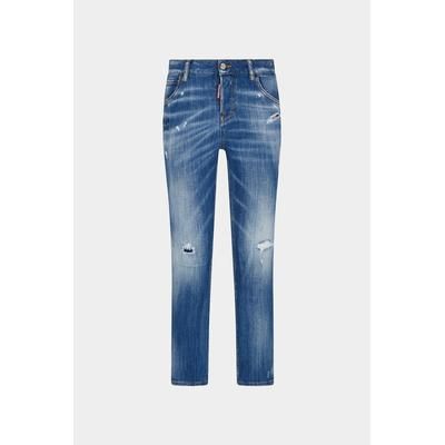 D2 - Medium Dusty Wash Cool Girl Jeans, Woman, Blue, Size: 40