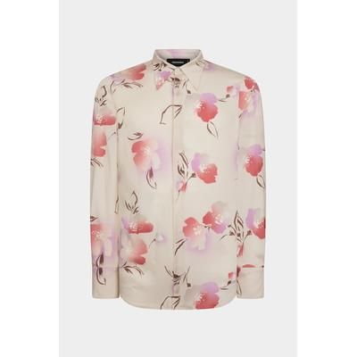 D2 - Fly-Flowers 70's Shirt, Man, Black, Size: 46
