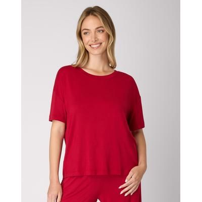 Bali Breathe Sleepwear Short Sleeve T-Shirt Rosy Red M Women's