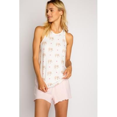 Love You A Ton Tank, Size: XS, Ivory Butter Jersey Fabric P. J. Salvage