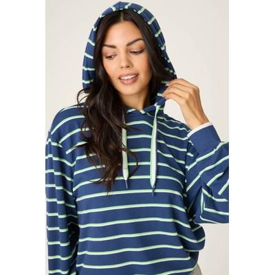 C'est La Vie Striped Hoodie, Size: XS, Deep Sea P. J. Salvage