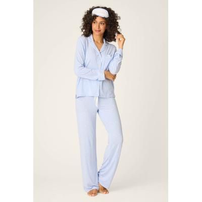 Modal Basics Star Print 3-piece Pajama Set, Size: L, Blue P. J. Salvage