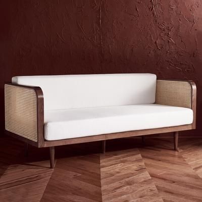 Safavieh Helena Sofa, Walnut/Natural