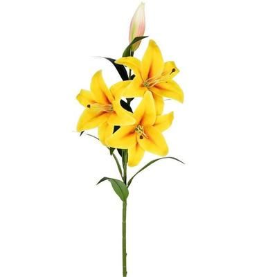 Vickerman 603888 - 36" Yellow Lily Spray (2/pk) (FD190578) Home Office Flower Sprays