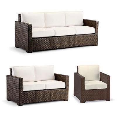 Small Palermo Replacement Cushions - Corner Chair, Standard, Dove - Frontgate