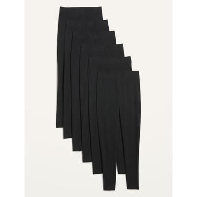 High-Waisted Fashion Layering Leggings 6-Pack