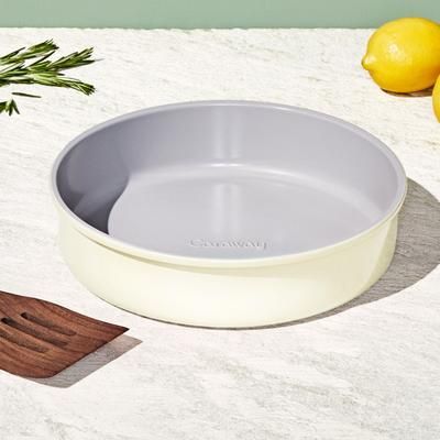 9" Circle Pan In Cream | Non-Stick, Non-Toxic, Easy To Clean, Scratch Resistant Ceramic Bakeware | Oven Safe & Durable | Caraway