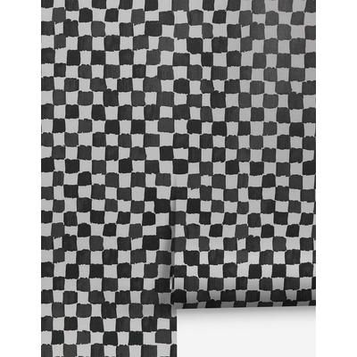 Checkerboard Wallpaper by Sarah Sherman Samuel, Ivory + Black