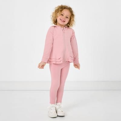Mauve Blush Peplum Hoodie - 12-18 months