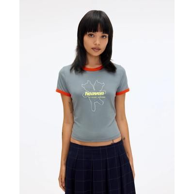 MARC JACOBS Marc Jacobs Heaven Logo Baby Tee in Grey, Size XS