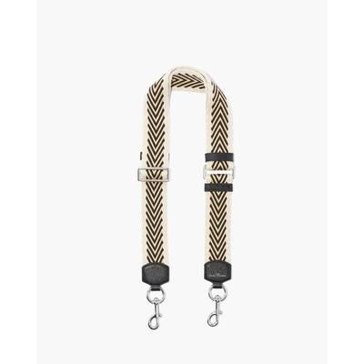 MARC JACOBS Marc Jacobs The Arrow Webbing Strap in Black Multi/Nickel