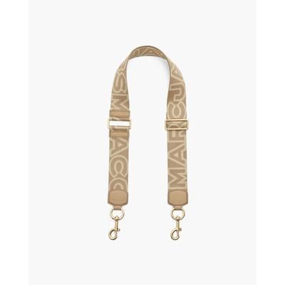 MARC JACOBS Marc Jacobs The Outline Logo Webbing Strap in Camel