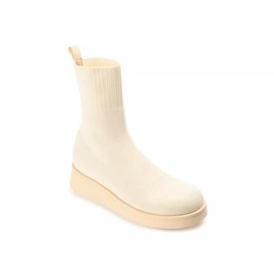 Journee Collection Ebby Platform Wedge Bootie | Women's | Cream | Size 7.5 | Boots
