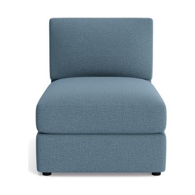 Daya Armless Chair Milo French Blue Blue Modern