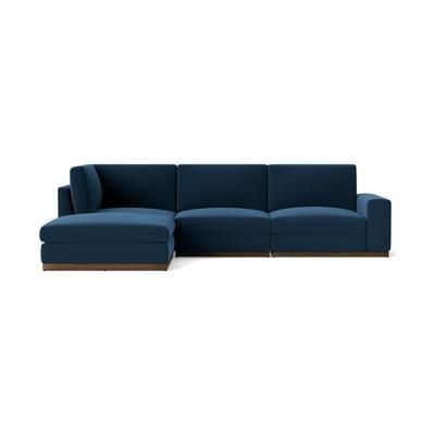 Holt Modular Sectional with Bumper Royale Cobalt Left Blue Modern