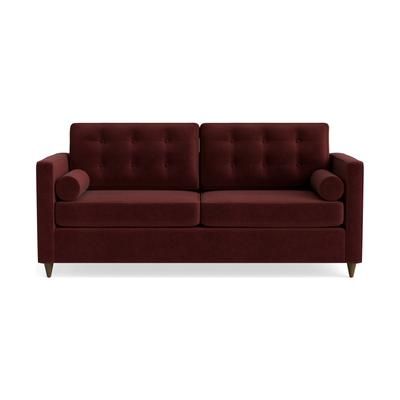 Braxton Sleeper Sofa Banks Currant TEMPUR-Response Memory Foam Red Mid-Century Modern