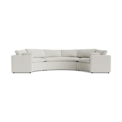 Bryant Semicircle Sectional (3 Piece) Bloke Cotton White Modern
