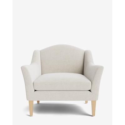 Prudence Lounge Chair Velvet/Ecru Velvet/Oak