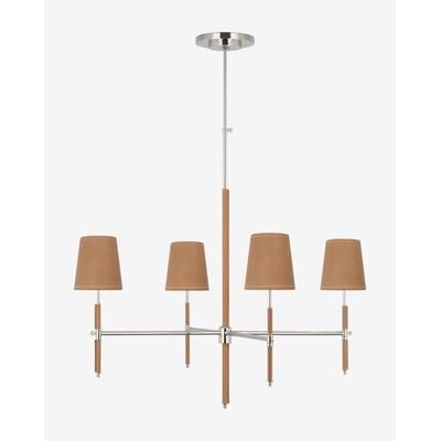 Bryant Wrapped Chandelier Natural Leather/Large