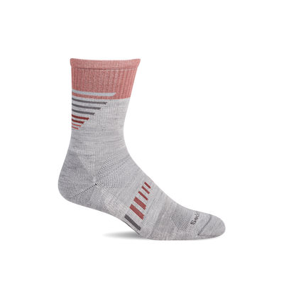 Women's Ascend II Crew | Moderate Graduated Compression Socks S/M Grey | Sport Compression by Sockwell Socks