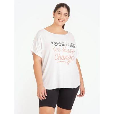 Shapermint Together We Shape T-Shirt Shapewear White L