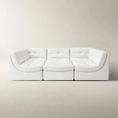 Convo Leather Sectional | White | Sectionals | Z Gallerie | 6 pc sectional 114"W x 75"D x 35"H | Leather