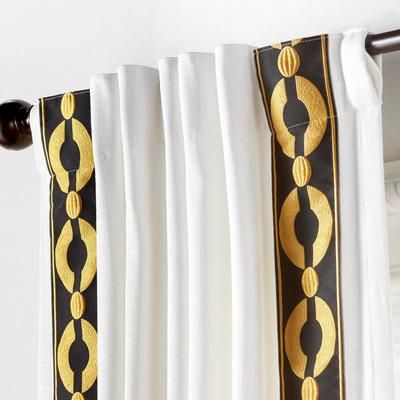 Chloe Jacquard Orb | Multi Color | Window Curtains | Z Gallerie | rod pocket/back tab single lining 84" | Linen