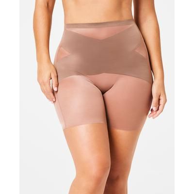 Spanx Women's SPANXshape® Skinny Britches Mid-Thigh Shorts in Champagne Beige