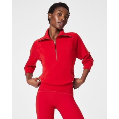 Spanx Women's SPANX AirEssentials Half Zip Top in Red