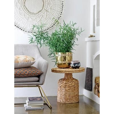 Storied Home 18" Accent Table, Natural