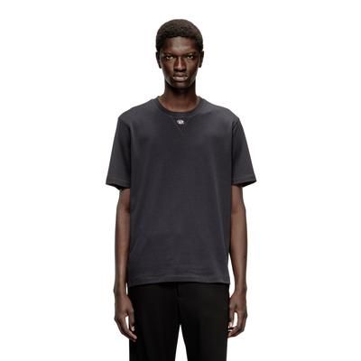 Diesel - Regular T-shirt with crew neck and Oval D - T-Shirts - Man - Grey