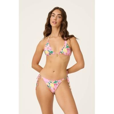 Pjs X Pq Swim Dahlia Embroidered Lettuce Edge Triangle Top , Size M P. J. Salvage