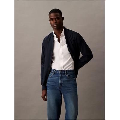 Calvin Klein Men's Matte Bomber Jacket in Sky Captain 100% Reprocessed Polyester