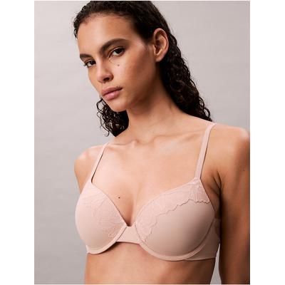 Calvin Klein Women's Perfectly Fit Lace Lightly Lined Full Coverage Bra in Cedar 71% Polyamide/29% Elastane