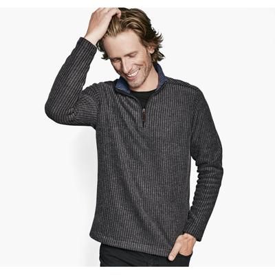 Johnston & Murphy Men's Waffle Quarter Zip - Charcoal - Size M