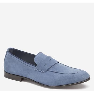 Johnston & Murphy Men's Taylor Penny Loafer Slip-On Dress Shoe - Denim Italian Suede - Size 10 - M