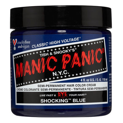 Manic Panic Shocking Blue Semi Permanent Cream Hair Color 4 oz