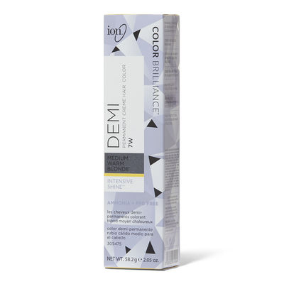Ion Intensive Shine 7W Medium Warm Blonde Demi Permanent Creme Hair Color 2 oz