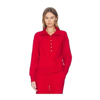 Negative Underwear Waffle Knit Pullover in Red. - size XL/1X (also in XS, S)