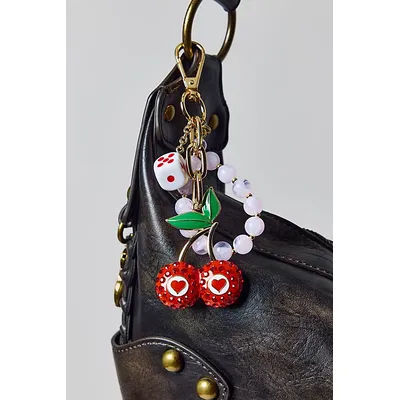 Lucky Gem Cherry Keychain in Red, Women's at Urban Outfitters