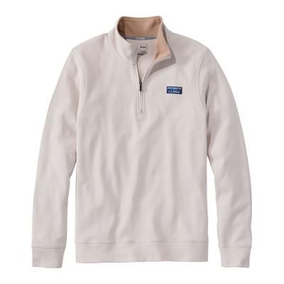 Men's Comfort Stretch Performance Pique, Quarter-Zip Pullover Shore Medium, Cotton Blend L. L.Bean