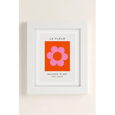 Daily Regina Designs La Fleur 01 Art Print in White Matte Frame at Urban Outfitters