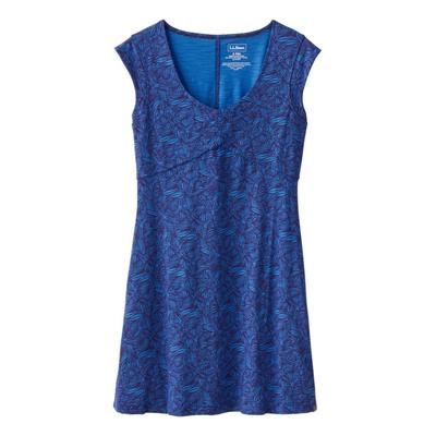 Women's Beech Point Dress, Print Darkest Navy Botanical 1X, Synthetic L. L.Bean