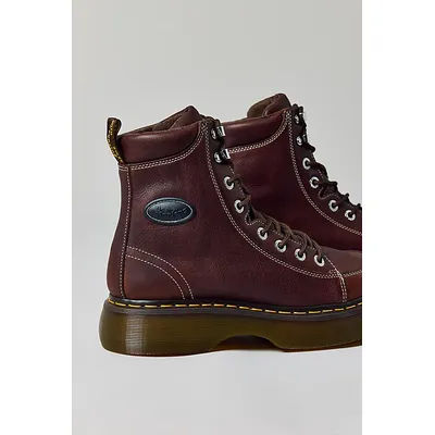 Dr. Martens Women's Buzz 8-Eye Platform Boots in Dark Brown Grizzly, Women's at Urban Outfitters
